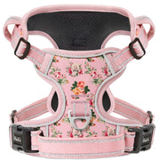 HEELE harnais face complète rose fleur montrant coupe et fermetures sécurisées