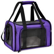 Henkelion vue avant du sac violet montrant fermeture et fenêtres en maille pour sécurité