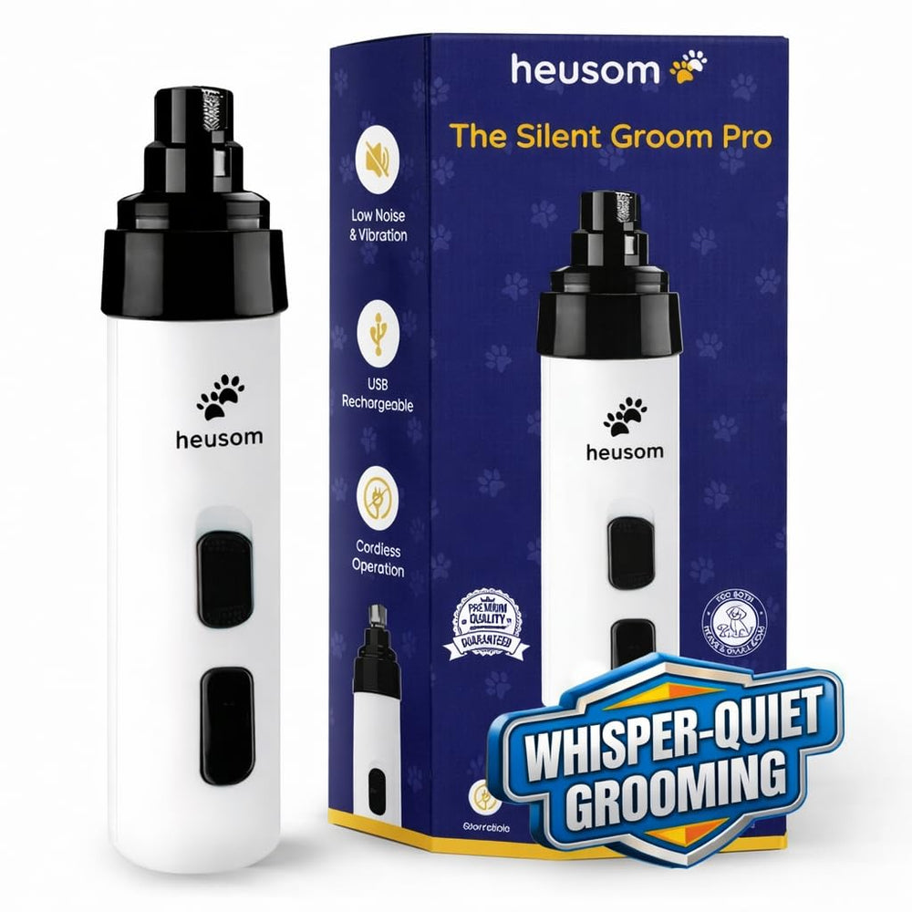 Heusom Silent Groom Pro face avant montrant emballage et design pratique