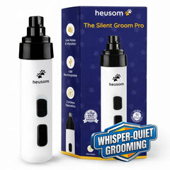 Heusom Silent Groom Pro face avant montrant emballage et design pratique