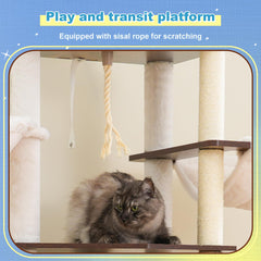 Hey-brother hamac suspendu sur cadre en U, balançoire relaxante pour chat