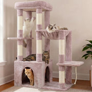 Heybly arbre à chat face avant stable pour sécurité du chat