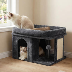 Heybly arbre à chat face avant montrant stabilité et design compact