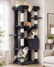 Heybly arbre à chat vue de face montrant stabilité et design élégant