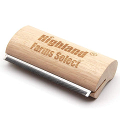 Highland Farms Select vue avant de la brosse et emballage soigné montrant qualité