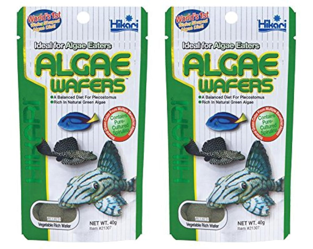 Hikari emballage des Algae Wafers montrant le produit, facilite un apport végétal complet