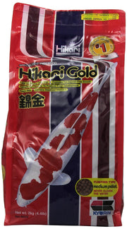 Hikari Gold emballage avant montrant le sac et facilite le stockage pour koi
