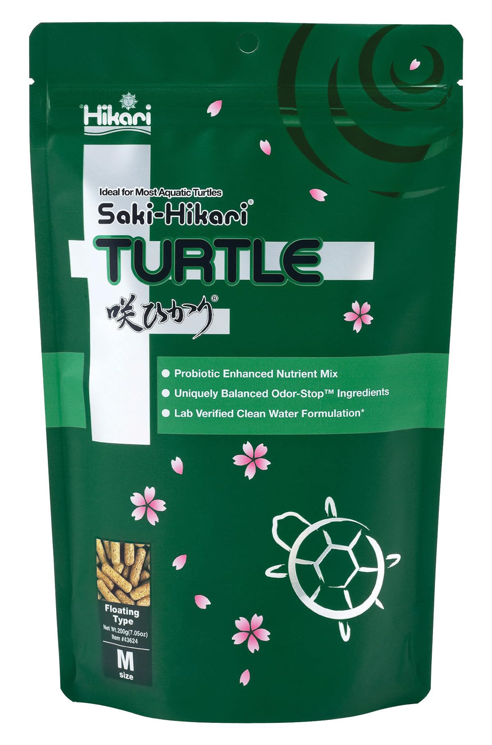 Hikari Saki Turtle emballage avant montrant composition et avantage probiotiques