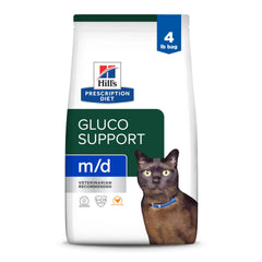 Hill's Prescription Diet emballage avant montrant l’indication pour glucose et poids