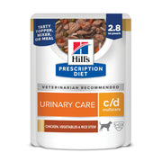 Hill's Prescription Diet boîte avant montrant formule urinaire et bénéfice prévention