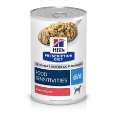 Hill's Prescription Diet d/d face avant du produit montrant l'emballage et la marque