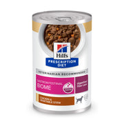 Hill's Prescription Diet face avant de la boîte montrant la formule digestive bénéfique