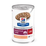 Hill's Prescription Diet devant la boîte montrant la marque et l'usage digestif
