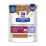 HILL'S PRESCRIPTION DIET emballage frontal montrant produit et bénéfice digestif