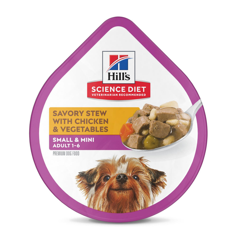 Hill's Science Diet barquette avant montrant l'emballage et l'attrait visuel