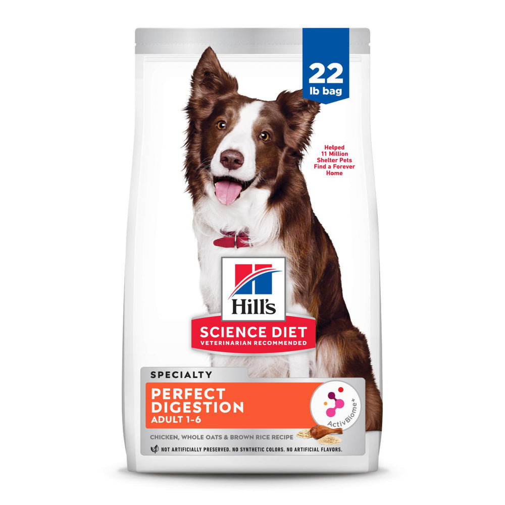 Hill's Science Diet emballage avant montrant la recette et bénéfice digestion