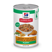 Hill's Science Diet emballage avant montrant la recette rassurante et bénéfique