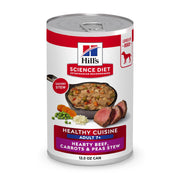 Hill's Science Diet face de la boîte montrant la recette et bénéfice nutritionnel
