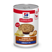 Hill's Science Diet boîte avant montrant la recette dinde et orge, appétence garantie