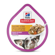Hill's Science Diet barquette ouverte montrant portion pratique et facilité d'usage