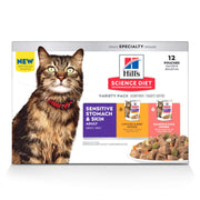 Hill's Science Diet présentation pack variété montrant les sachets pratiques et attrayants