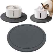 HiloFenar tapis face avant rond gris foncé montrant ajustement propre