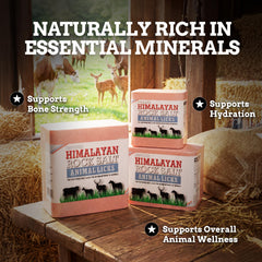 Himalayan Secrets bloc en usage avec chevaux offrant supplément minéral naturel accessible