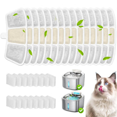 HOETEK packaging avec 16 filtres et 16 éponges montrant quantité pratique