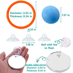 Homedy Crafts miroir réfléchissant en gros plan pour stimulation visuelle contrôlée