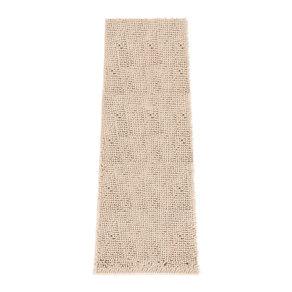 HOMEK tapis face entière montrant surface absorbante et design beige