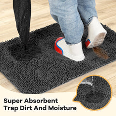 HOMEK gros plan chenille absorbante montrant texture douce et rétention