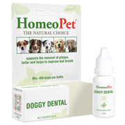 HomeoPet Doggy Dental flacon avant montrant le format pratique 15 ml et facilité d'utilisation