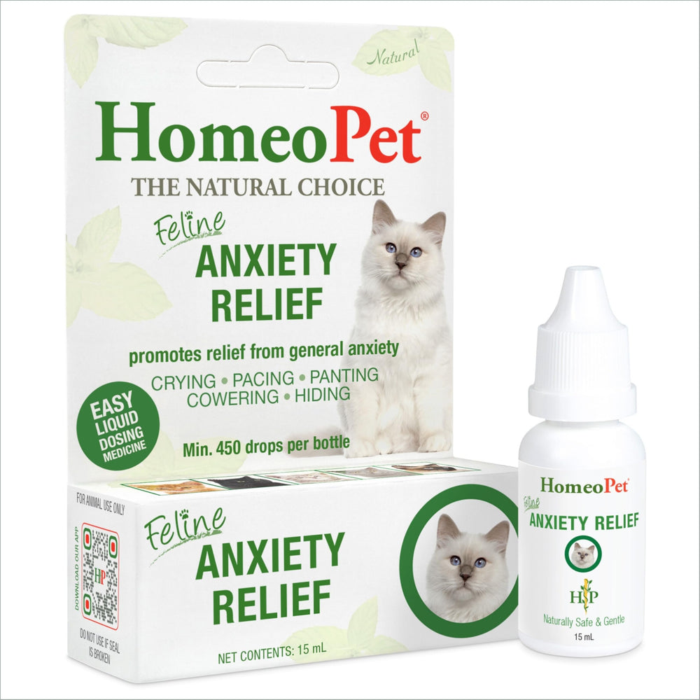 HomeoPet flacon avant montrant l’emballage et la capacité 15 ml, confiance rapide