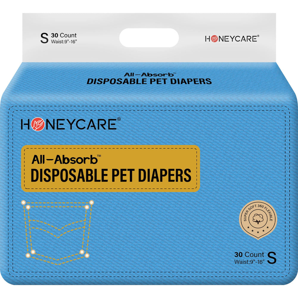 HONEY CARE emballage avant montrant lot de 30 unités et bénéfice hygiénique