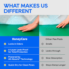 HONEY CARE coupe transversale du noyau montrant gel absorbant efficace