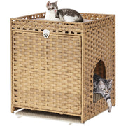 Honiakaka vue avant du meuble cache‑litière pour un rangement discret