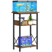 HOOBRO vue avant du meuble aquarium, support stable et esthétique