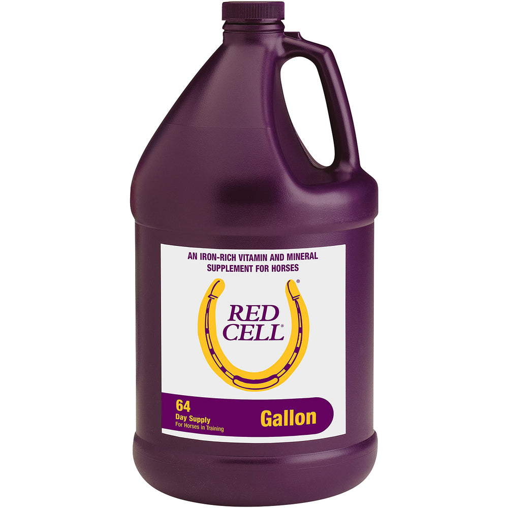 Horse Health Red Cell emballage devant montrant le format 128 oz et l’usage pratique