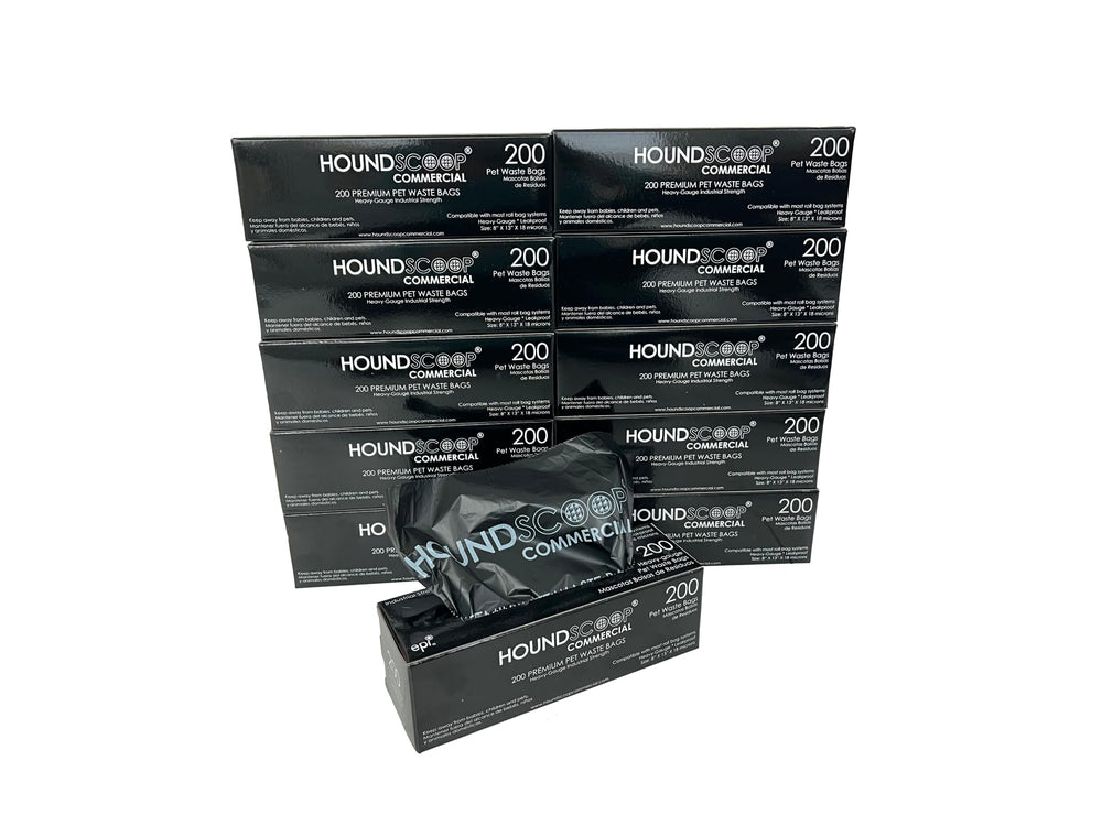 HOUNDSCOOP boîte de rouleaux face montrant le packaging protecteur pour stockage