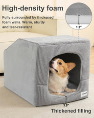 Hovicaed petit chien installé dans la tente pour sommeil paisible