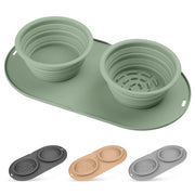 HOYEHOLA gamelle double pliable vue face, pratique et anti-déversement