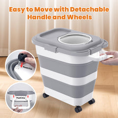 HOYTAMDAR conteneur pliable en position repliée pour gain de place et rangement facile