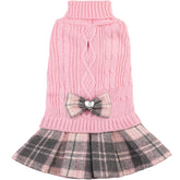 Hpetppy pull-robe devant rose montrant coupe élégante et chaleur