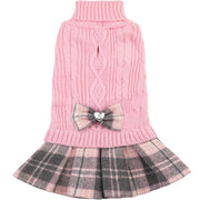 Hpetppy pull-robe devant rose montrant coupe élégante et chaleur