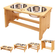 HTB support en bambou face avant, design stable pour repas confortables