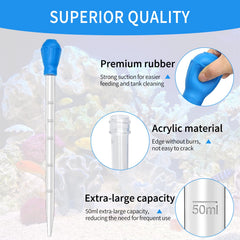 Hufopik pipette en usage pour nourrissage ciblé de corail en aquarium
