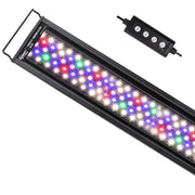 hygger vue avant de la rampe LED montrant spectre complet et rendu couleurs