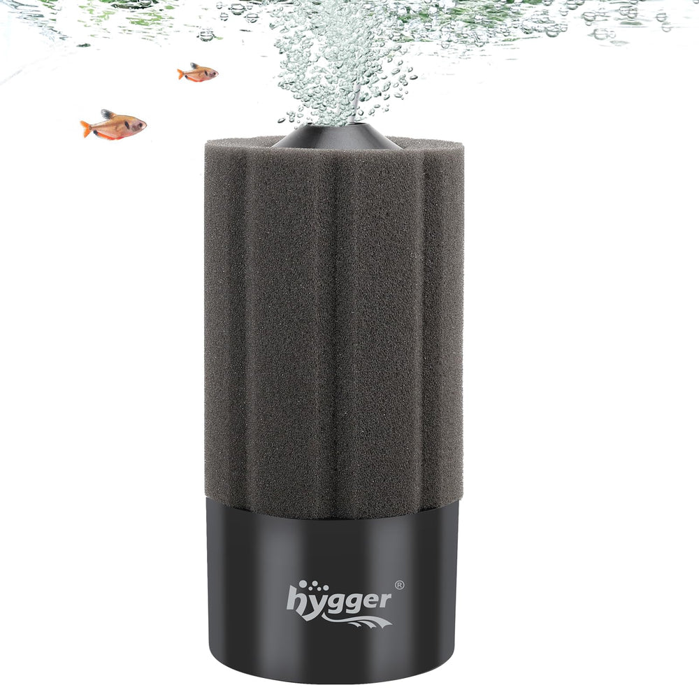 hygger vue frontale du filtre éponge montrant design compact et robustesse