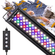 hygger vue avant du projecteur montrant design et réglages, met en valeur l’aquarium