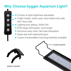 hygger gros plan sur les LEDs 5730, luminosité élevée et rendu des couleurs